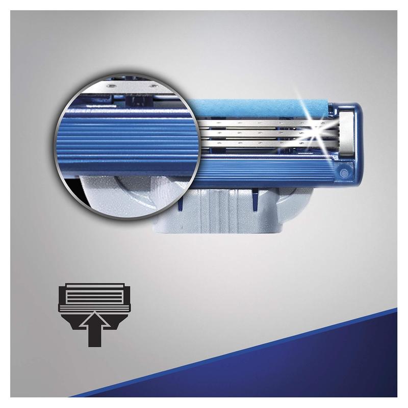 Razor Blades Gillette Mach3 Turbo para homens, pacote com 8